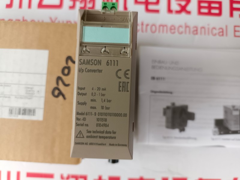 SAMSON6111-0020121711110113.00  Samson4763-11100111萨姆森阀门定位器,阀门,调节阀 Samson3725-11萨姆森阀门定位器,阀门,调节阀